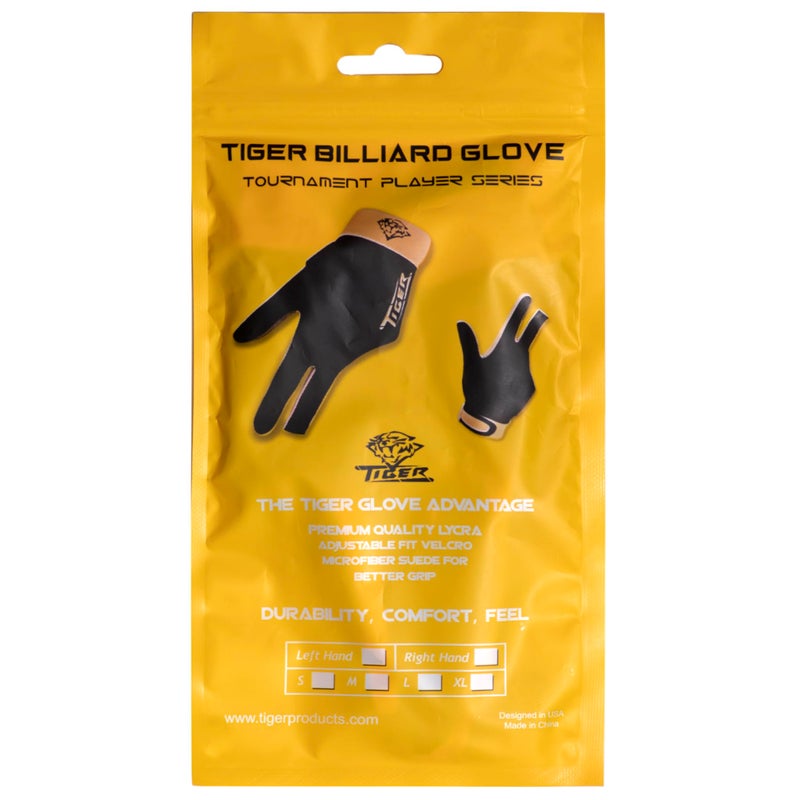 TigerProducts Tiger Billiard Pool Cue Glove - for Left Hand (Right-Handed Player) (Large) - Image 5